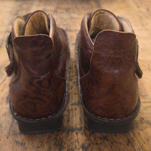 ALEGRIA Caiti Choco Embossed Rose Boot Size 40/9-9.5 Fall Boho Coastal Cowgirl - Picture 4 of 9